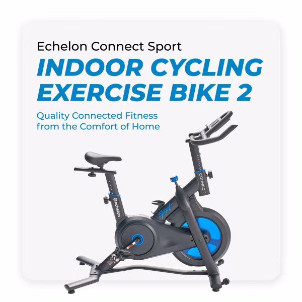 Connect Sport 2 Bike, Indoor Cycling + 30-Day Trial, Compact and Foldable Frame