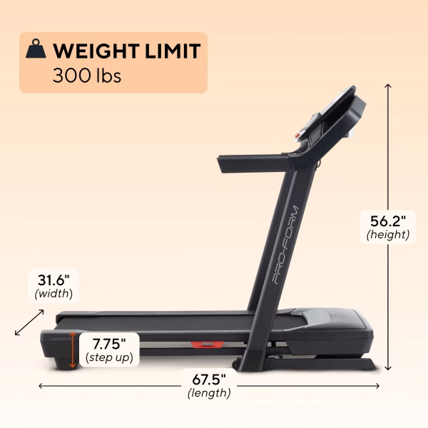 Carbon TL Folding Treadmill with 30 Day Ifit Membership Included