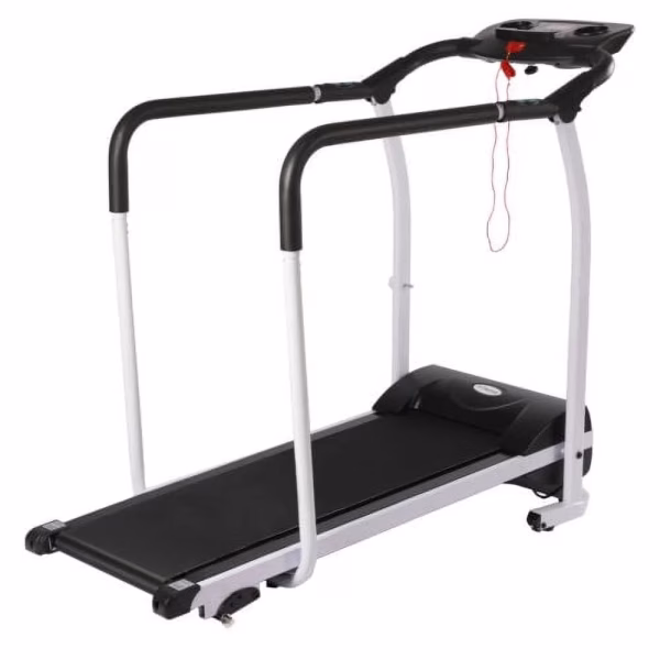 Electric Walking Exercise Treadmill, Black, 220 Lb