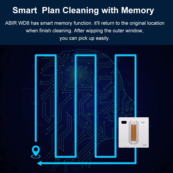 Window Vacuum Robot Cleaner  WD8, Dual Ultrasonic Spray, AI Intelligent Wipping, Updated Laser,Smart Home Glass Wall Washing