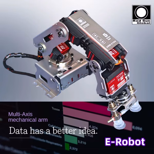 5 DOF Robot Arm Industrial Robotic Arm with 20Kg/25Kg Digital Servos for Raspberry Pi for Arduino Robot DIY Programmable Robot