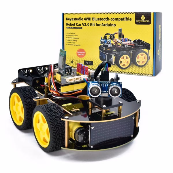 4WD Multi BT Robot Car Kit V2.0 W/LED Display for Arduino Robot Kit DIY Electronic Kit/Programming Car Kit Kids Toys