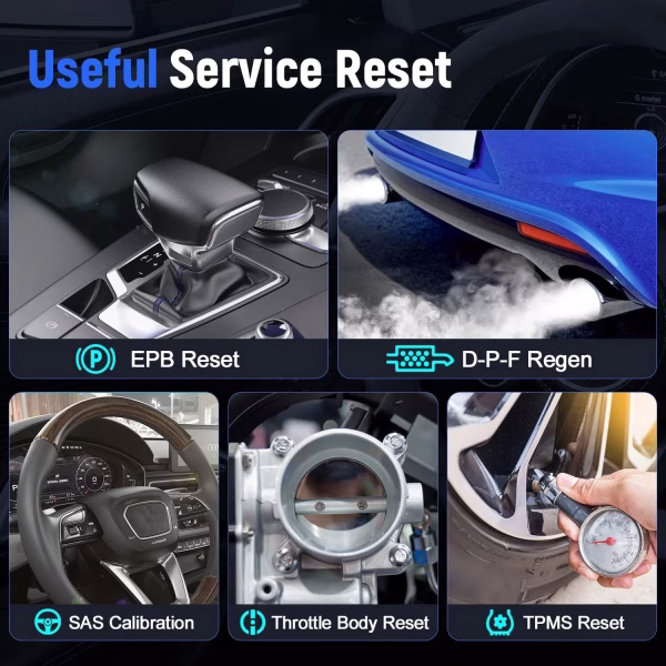 NT809 Car Diagnostic Scan Tool OBD2 Scanner Bi-Directional & Active Test Full System Code Reader with 30+ Maintenances 3-Year Update