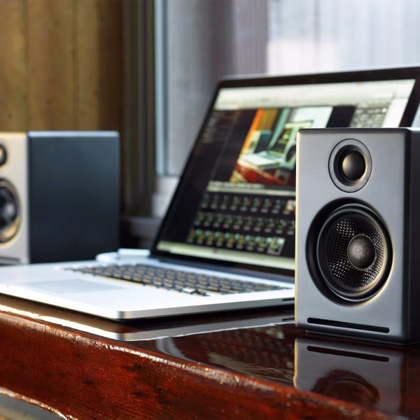 A2 24 Bit Hires Desktop Speakers with Bluetooth - Pair (Black)
