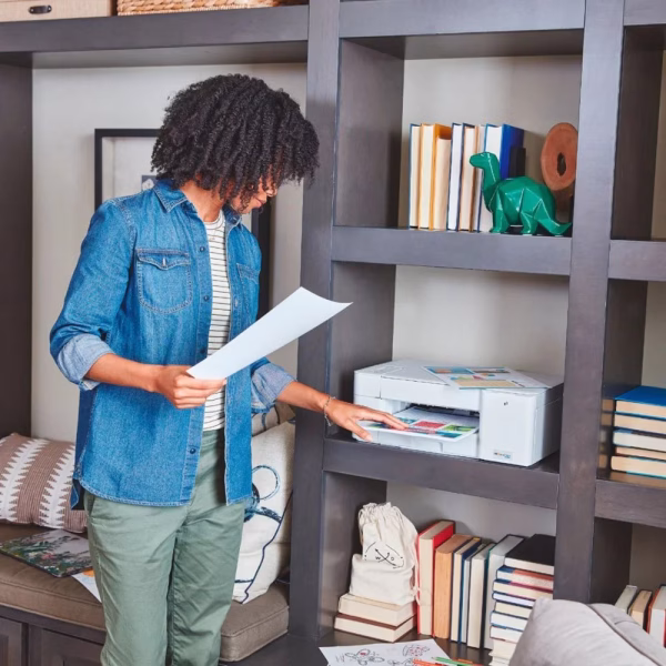 MFC-J1205W Wireless All-In-One Inkjet Printer with up to 1-Year of Ink In-Box - White/Gray