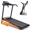 Hlaill Folding Treadmills with Auto Incline 330Lb Capacity Running Machine with Bluetooth Speaker, Device Holder, Easy Assembly&Space-Saving for Walking, Jogging, Running
