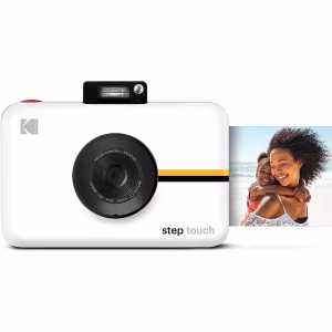 Step Touch 13MP Digital Camera & Instant Printer with 3.5” LCD Touchscreen Display (White)