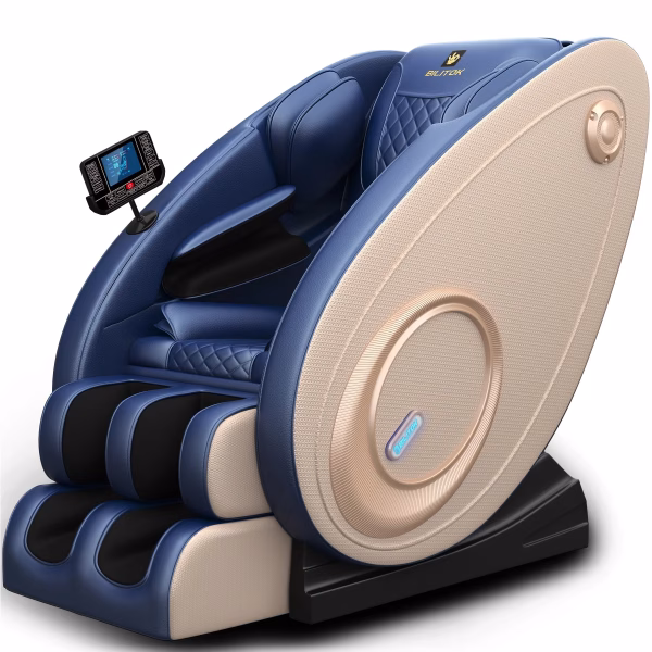 Massage Chair Zero Gravity Full Body with Heating and Bluetooth - Blue