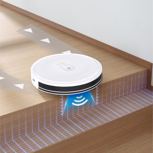 Robot Vacuum Cleaner S1 - Quite Robotic Vacuum Cleaner No-Go Areas 2000Pa Slim Design Robot Vacuums Carpets Boost Intellect Self-Charging Vacuum Cleaner for Pet Hair- White