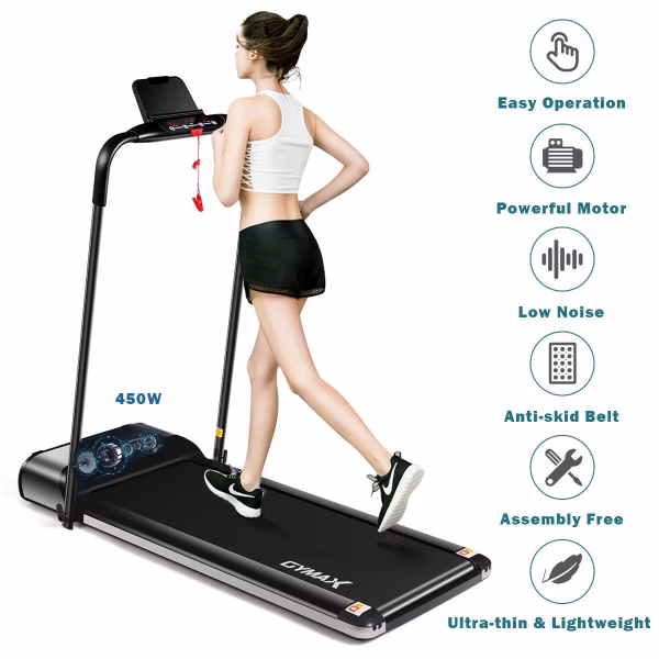 450W Ultra-Thin Electric Folding Treadmill Motorized Running Jogging Machine
