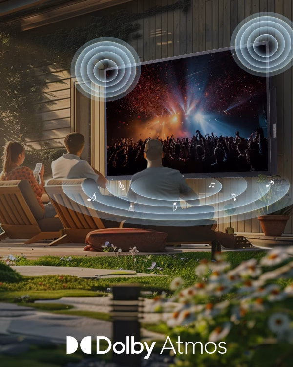 Outdoor Smart TV, 43" Google TV with Dobly Atmos, Google Assistant, 4K 1000Nits outside Television, IP55 Waterproof TV for Partial Sun (Deck Pro 2.0 NEW)