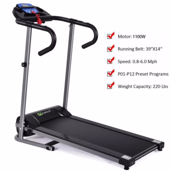 Folding Treadmill 1100W Electric Motorized Running Jogging Walking Machine