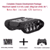 10KG Load Strong Shock Absorption Tank Chassis with Motor Suspension All Metal Tank Robot Kit Coding Motor Intelligent Robot Car