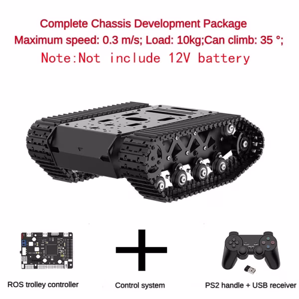 10KG Load Strong Shock Absorption Tank Chassis with Motor Suspension All Metal Tank Robot Kit Coding Motor Intelligent Robot Car