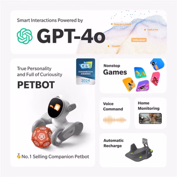 Original Loona Dog Robot Toy Senior AI Electron Pet Machine Voice Interactive Kids Smart Toys Emo Robot Dogs Support 9 Language