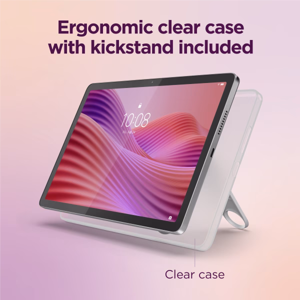 Tab 10.1 FHD (1920 X 1200) 60Hz Mediatek Helio G85 4G 128G Wifi 5 Android 14 ZAEH0148US (Includes Clear Case with Built-In Kickstand)