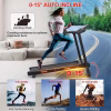 Hlaill Folding Treadmills with Auto Incline 330Lb Capacity Running Machine with Bluetooth Speaker, Device Holder, Easy Assembly&Space-Saving for Walking, Jogging, Running