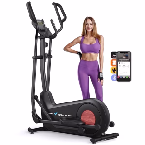 Quiet Elliptical Machine for Home Use, 19" Stride, Low-Impact Cardio, 400 Lbs Capacity, Smooth & Joint-Friendly Exercise Equipment