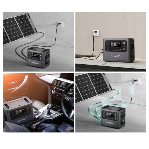 [UK Direct]  P110-D 1200W 960Wh Lifepo4 Portable Power Station UPS Pure Sine Wave 14 Outputs, Fully Recharge in 1.5 Hours with LED Light Solar Generator for Outdoor Camping Home Emergency Backup Power UK Plug