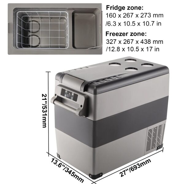 Portable Car Refrigerator, 27''X 13.6''X21'', 55L