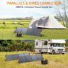 Portable Solar Panels for Power Station, 200 200W Portable Solar Panel for Power Station, Foldable Solar Charger, IP65 Waterproof Solar Panel Kit DC XT60 Anderson Aviation Output