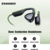 Bone Conduction Headphones Open Ear Headphones Bluetooth IPX8 Waterproof Headphones for Swimming Headphones with Microphone Underwater Swimming Diving Running for Sports (Black)