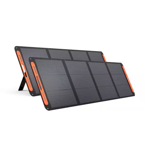 3000W/6000W Push Button Start Solar Generator Explorer 2000 plus W/ 1 Battery Pack and Two 200W Solar Panels, Outdoors