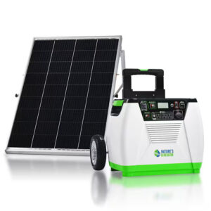 1800-Watt/2880W Peak Push Button Start Solar Powered Portable Generator with One 100W Solar Panel