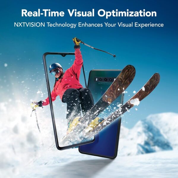 10 SE Unlocked Android Smartphone, 6.52" V-Notch Display, US Version Cell Phone with 16 MP AI Triple-Camera 4GB + 64GB, 4000Mah Fast Charging Battery, Polar Night (Not Compatible with Verizon)