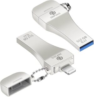Photo-Stick for Iphone/Ipad 512GB with Apple Mfi Certified External Storage Thumb-Drive for Backup-Flash-Drive, USB Memory Stick for Laptop/Pc 1PC