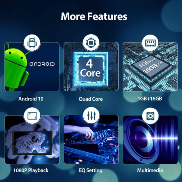 Android Car Stereo Double Din, 10.1 Inch Touchscreen Wireless Carplay Android Auto Indash Radio with GPS Bluetooth FM Wifi Mirror Link SWC + Backup Camera/Microphone