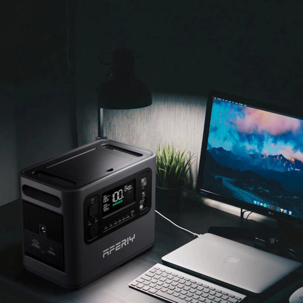 [UK Direct]  P110-D 1200W 960Wh Lifepo4 Portable Power Station UPS Pure Sine Wave 14 Outputs, Fully Recharge in 1.5 Hours with LED Light Solar Generator for Outdoor Camping Home Emergency Backup Power UK Plug