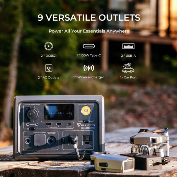 EB3A Portable Generator on Sale,600W Solar Generator, 268Wh Lifepo4 Power Station for Camping, Home Use, Emergency