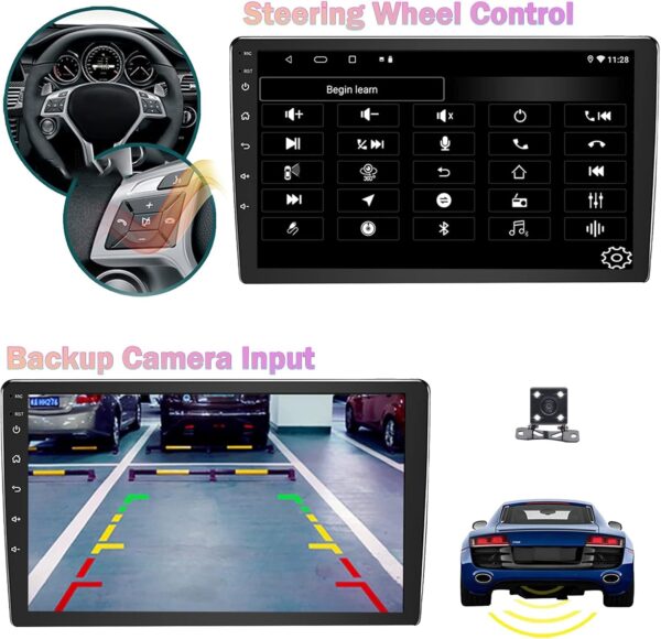 Android Double Din Car Stereo Car Radio Wireless Carplay Android Auto Head Unit Radio for Car with Bluetooth Touchscreen 9 Inch with Backup Camera In-Dash Navigation Bluetooth Car Electronics Video