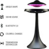 Magnetic Levitating UFO Bluetooth Speaker Table Lamp with Colorful Light Show, Office Home Decor Cool Stuff,Gadgets for Men Electronics,Birthday Christmas Creative Gift(Black)