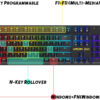 PC Gaming Keyboards RGB Backlit Mechanical Keyboard ABS Keycap Programmable Macro Detachable USB Wired Keyboard for Windows PC (104 Keys Red Switch)