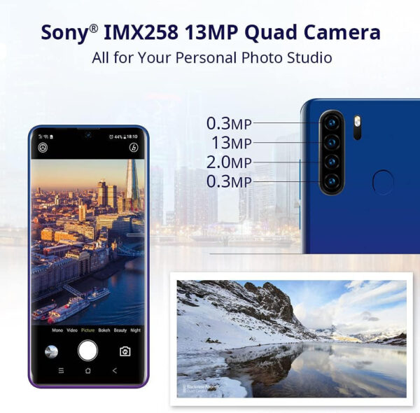 Unlocked Smartphones,  A80Plus, 4G Bundle Android 10 OS Android Phone, Dual Sim Unlocked Cell Phones, 4GB+64GB ROM, 6.5" HD+ Fingerprint Face Detection, 4680Mah Capacity Battery Tmobile Phone