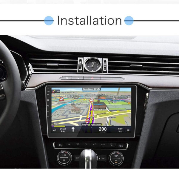 Android Car Stereo Double Din, 10.1 Inch Touchscreen Wireless Carplay Android Auto Indash Radio with GPS Bluetooth FM Wifi Mirror Link SWC + Backup Camera/Microphone