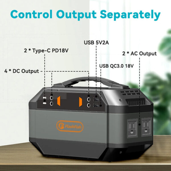 [USA Direct] Flashfish P56 Power Station 330W 81000Mah/3.7V Solar Power Generator Outdoor Power Supply Lifepo4 Battery for Home Outdoor