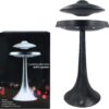 Magnetic Levitating UFO Bluetooth Speaker Table Lamp with Colorful Light Show, Office Home Decor Cool Stuff,Gadgets for Men Electronics,Birthday Christmas Creative Gift(Black)