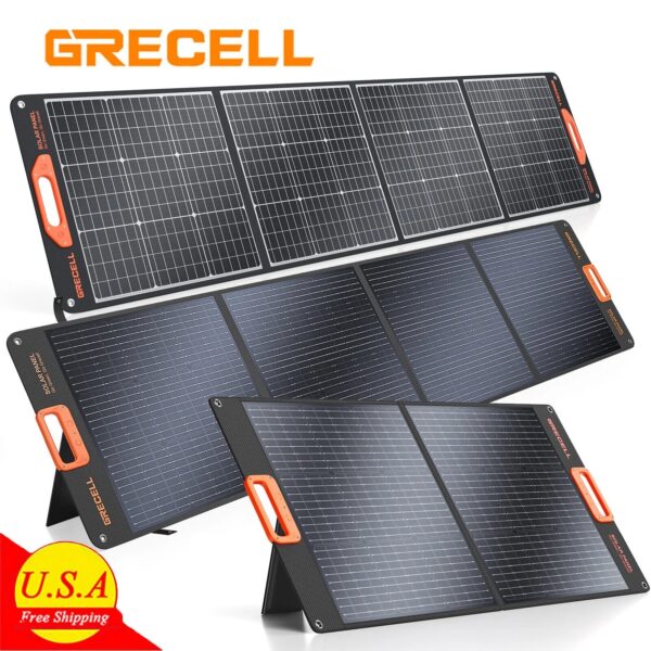 Portable Solar Panels for Power Station, 200 200W Portable Solar Panel for Power Station, Foldable Solar Charger, IP65 Waterproof Solar Panel Kit DC XT60 Anderson Aviation Output