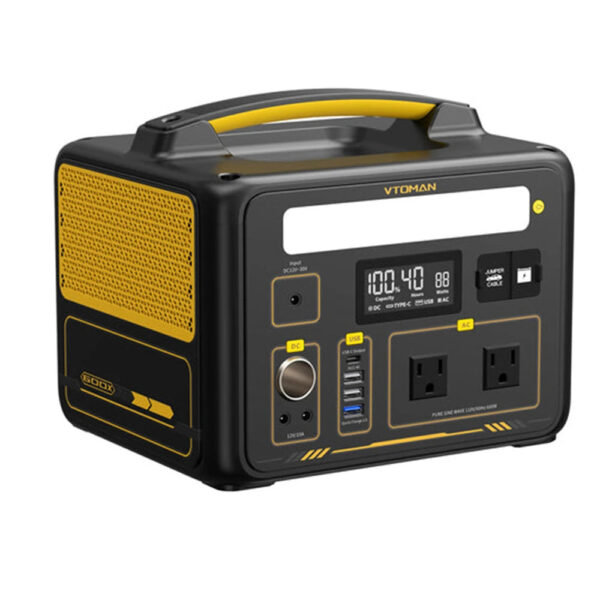 [US Direct] VTOMAN Jump600X 600W/299Wh Lifepo4 Solar Generator Portable Power Station with 600W Constant Power, Regulated 12V DC, PD 60W Type-C for Home Backup & Rv/Van Camping