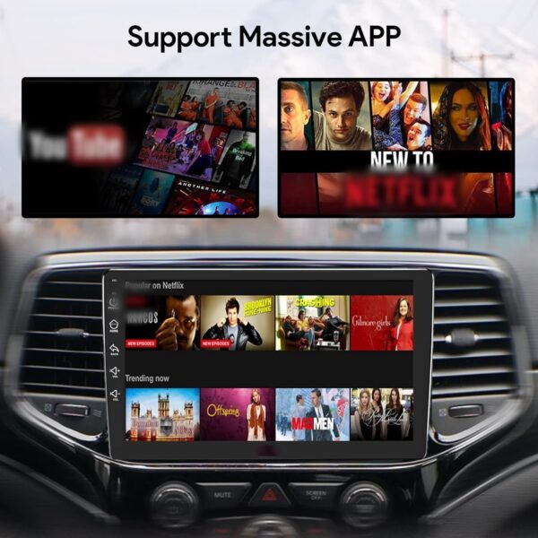 Android Double Din Car Stereo Car Radio Wireless Carplay Android Auto Head Unit Radio for Car with Bluetooth Touchscreen 9 Inch with Backup Camera In-Dash Navigation Bluetooth Car Electronics Video