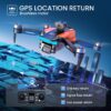 D99 GPS Drone with 8K UHD Camera, Foldable Quadcopter for Adults Beginners, Brushless Motor, VR Mode, 2 Batteries, Orange
