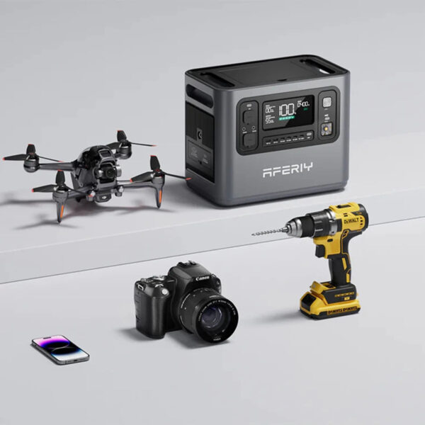 [UK Direct]  P110-D 1200W 960Wh Lifepo4 Portable Power Station UPS Pure Sine Wave 14 Outputs, Fully Recharge in 1.5 Hours with LED Light Solar Generator for Outdoor Camping Home Emergency Backup Power UK Plug