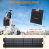 Portable Solar Panels for Power Station, 200 200W Portable Solar Panel for Power Station, Foldable Solar Charger, IP65 Waterproof Solar Panel Kit DC XT60 Anderson Aviation Output
