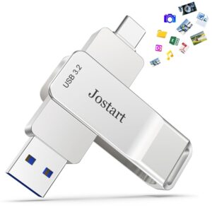 1TB USB C Flash Drive, 500Mb/S USB 3.2 SSD Flash Drive, High Speed USB C+USB ...