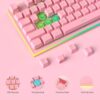 GT838 Gaming Keyboard and Mouse Combo, 104 Keys RGB Backlit Quiet Wired Keyboards for Laptop PC MAC, with Number Pad, Metal Panel, Anti-Ghosting, Pink