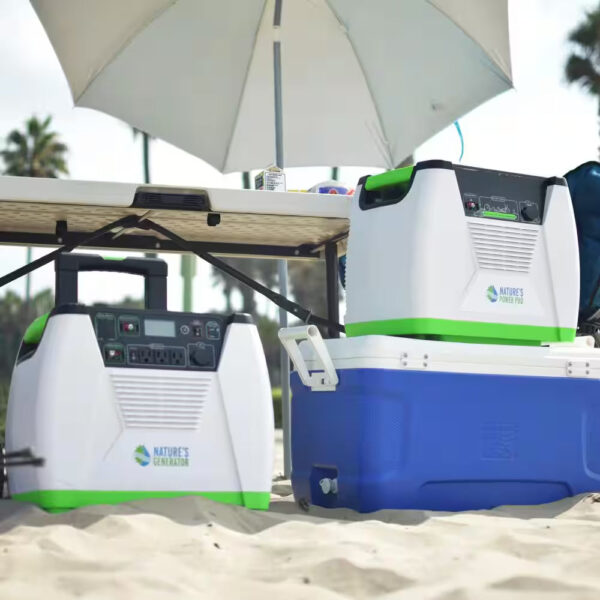 1800-Watt/2880W Peak Push Button Start Solar Powered Portable Generator with Power Pod and Three 100W Solar Panels