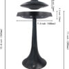 Magnetic Levitating UFO Bluetooth Speaker Table Lamp with Colorful Light Show, Office Home Decor Cool Stuff,Gadgets for Men Electronics,Birthday Christmas Creative Gift(Black)